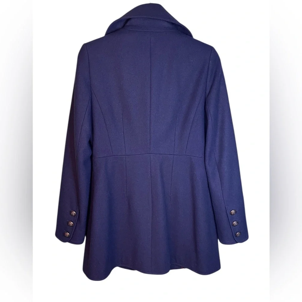 DKNY Navy Blue Double-Breasted Pea Coat Women’s Size 10